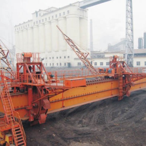 Bridge bucket wheel homogenizing reclaimer